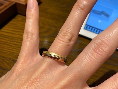 【TANZO.(鍛造指輪)の口コミ】 デザイン性で言えば彼も私もこれを気に入りました！とても映えてかっこい…