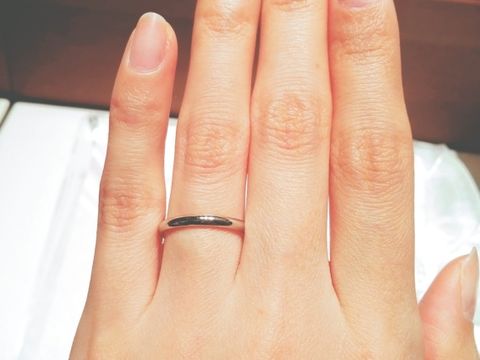 【銀座ダイヤモンドシライシの口コミ】 シンプルな指輪を探していたので、事前にネットで調べて目星をつけていた…