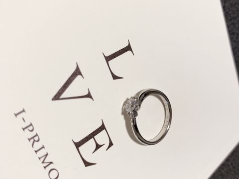 【アイプリモ(I-PRIMO)の口コミ】 結婚指輪を先に他のブランドで購入していたのでその指輪との相性が良いか…