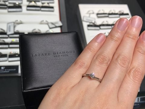 【ラザール ダイヤモンド(LAZARE DIAMOND)の口コミ】 20万円以内で購入出来る指輪を店員さんにリクエストじした。リングとダイ…