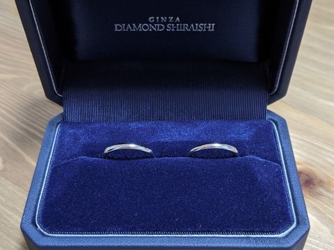 【銀座ダイヤモンドシライシの口コミ】 長い期間つけるものなので、できるだけ飽きのこないシンプルな指輪を探し…