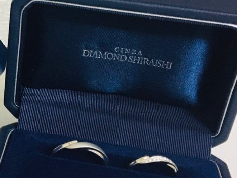 【銀座ダイヤモンドシライシの口コミ】 ツヤ消し加工された結婚指輪が想像以上にかっこよく、即決してしまいまし…