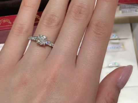 【カルティエ(Cartier)の口コミ】 カルティエ ソリテール 1895  パヴェセッティング
(センターストーン1cara…