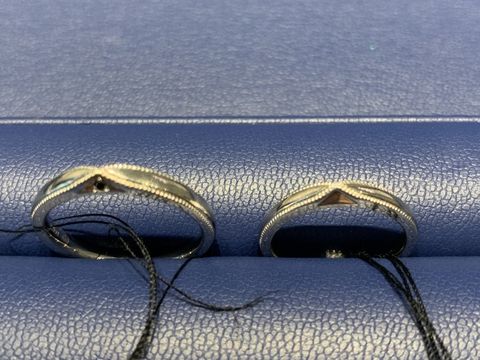 【エクセルコダイヤモンド(EXELCO DIAMOND)の口コミ】 ミル加工の指輪のデザインを探していたのですが、ミル加工されたデザイン…