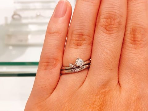 【festaria bijou SOPHIA(フェスタリア ビジュソフィア)の口コミ】 セットリングにしても違和感なく、重くならない華奢なデザインを求めてい…