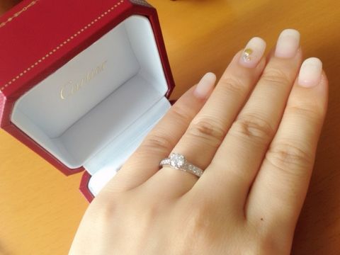 【カルティエ(Cartier)の口コミ】 老舗ブランドなので安定したブランド力があるのと、一粒ダイヤのまわりに…