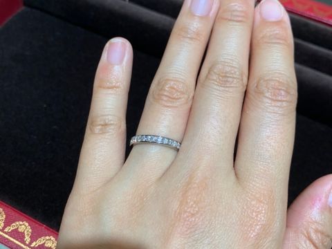 【カルティエ(Cartier)の口コミ】 1895のシンプルなものと1895のハーフエタニティの指輪を試着させていただ…