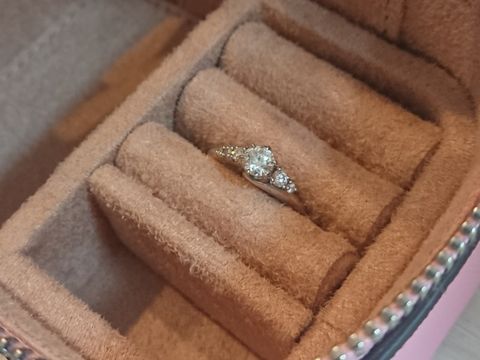 【エクセルコダイヤモンド(EXELCO DIAMOND)の口コミ】 デザインに込められた意味に惹かれました。指輪には中央のを含めて、バラ…