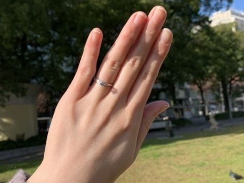 【エクセルコダイヤモンド(EXELCO DIAMOND)の口コミ】 ダイヤモンドが浮いているようなデザインでダイヤモンドカットが360&deg;…