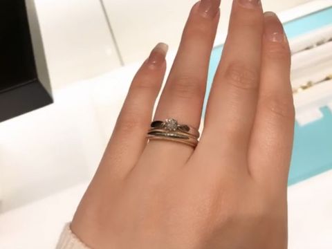 【ティファニー(Tiffany & Co.)の口コミ】 ボリュームあるのを初めてつけたけど本当つけ心地が良かった。エンゲージ…