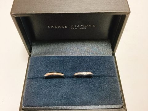 【ラザール ダイヤモンド(LAZARE DIAMOND)の口コミ】 男性　キャナル　プラチナ950 ストレートのものにしました。プラチナの艶…