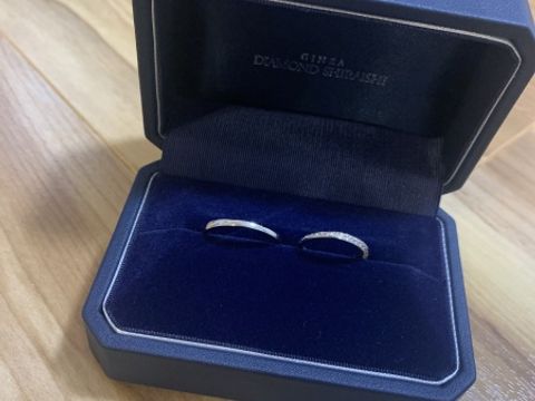 【銀座ダイヤモンドシライシの口コミ】 細身で華奢なデザインかつ値段もそこまで高くなく即決でした。派手すぎな…