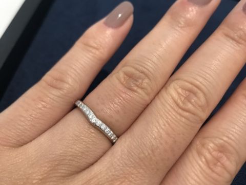 【4℃ BRIDAL(ヨンドシーブライダル)の口コミ】 結婚指輪はハーフエタニティと決めています！ストレートタイプを希望して…