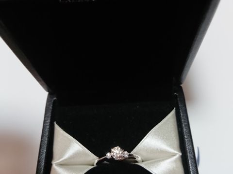 【エクセルコダイヤモンド(EXELCO DIAMOND)の口コミ】 希望したダイヤに近いものがあり、考えていた予算と近かった
試着して指に…