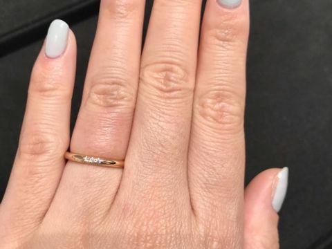 【ティファニー(Tiffany & Co.)の口コミ】 ティファニーの婚約指輪をいただいたのでチェックしてきました。シンプル…