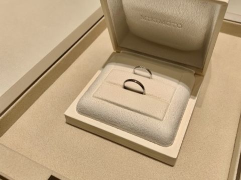 【MIKIMOTO(ミキモト)の口コミ】 プラチナに３つのダイアモンドが入ったリングを選びました。ハーフエタニ…