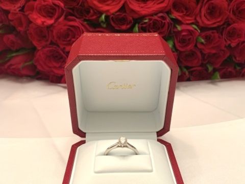 【カルティエ(Cartier)の口コミ】 シンプルなデザインでダイヤモンド一石にしたいと思っていました。あとは…