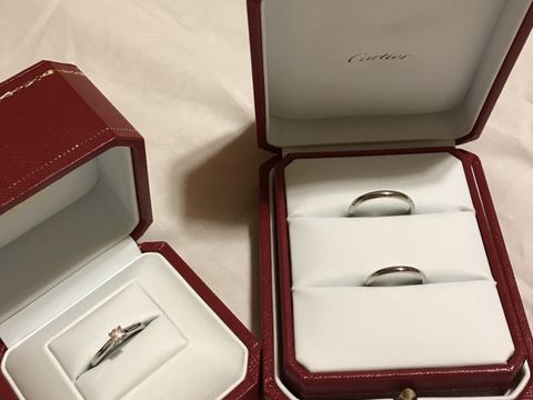 【カルティエ(Cartier)の口コミ】 シンプルなデザインの指輪を希望していました。婚約指輪にカルティエを購…