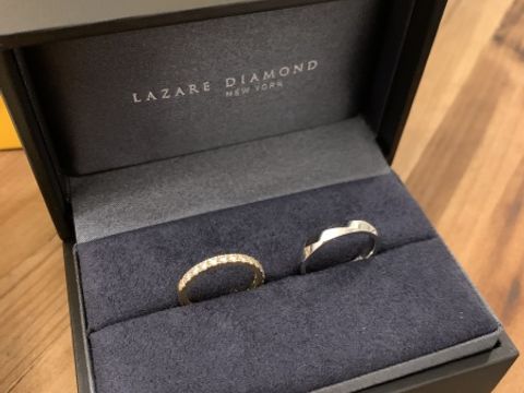 【ラザール ダイヤモンド(LAZARE DIAMOND)の口コミ】 ゴールドのハーフエタニティーを探しており、太すぎず細すぎないこちらの…