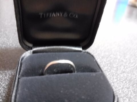 【ティファニー(Tiffany & Co.)の口コミ】 婚約指輪を一緒に着けた時にセットリングに見える形が気に入り、私も主人…