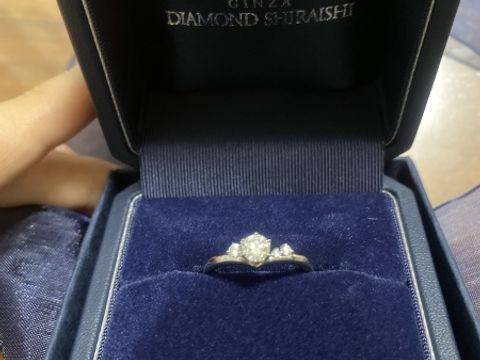 【銀座ダイヤモンドシライシの口コミ】 自分の指の形に、似合うデザインで指輪を探していました。最終的には、こ…