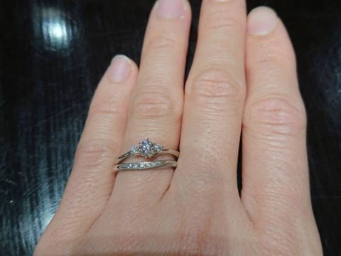 【ケイウノ ブライダル(K.UNO BRIDAL)の口コミ】 既製品の指輪から好きなデザインを選び、それを元に話をして、オリジナル…