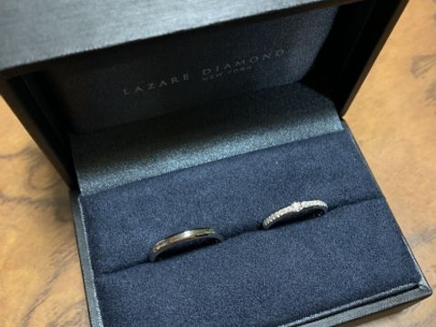 【ラザール ダイヤモンド(LAZARE DIAMOND)の口コミ】 シンプルなストレートだけど、キラキラしている指輪がほしいと思って探し…