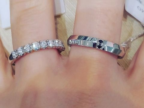 【アイプリモ(I-PRIMO)の口コミ】 総ダイヤ0.6カラットの存在感ある指輪です。写真はプラチナですが、希望で…