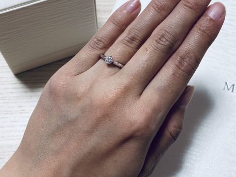 【MIKIMOTO(ミキモト)の口コミ】 色々なブランドをまわり、自分の好みのデザインがダイヤが浮いているよう…