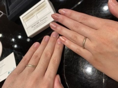 【ケイウノ ブライダル(K.UNO BRIDAL)の口コミ】 指輪をつけたときの付け心地がとてもよかったです。デザインが本当にたく…