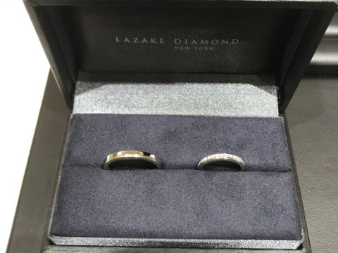 【ラザール ダイヤモンド(LAZARE DIAMOND)の口コミ】 私は結婚指輪は絶対にハーフエタニティが良いと思っていました。最近は男…