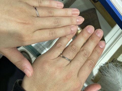 【tamaya BRIDAL(宝石の玉屋)の口コミ】 オリジナルの指輪なので2本でも価格がお安いです。シンプルながらもダイヤ…