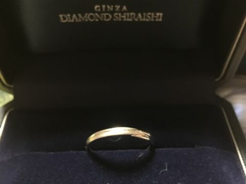 【銀座ダイヤモンドシライシの口コミ】 デザインが気に入り、2人でおそろいの指輪にしました。名前に込められた意…