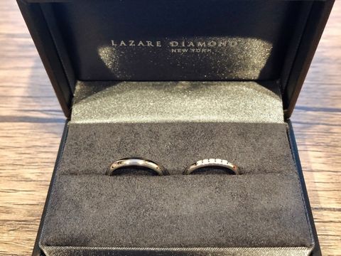 【ラザール ダイヤモンド(LAZARE DIAMOND)の口コミ】 ほぼ一目惚れでした！ハーフエタニティほどダイヤは多くないけど、一粒が…