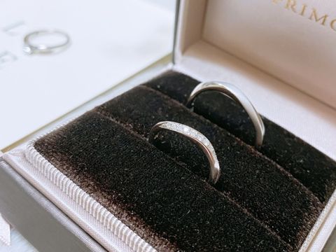 【アイプリモ(I-PRIMO)の口コミ】 結婚指輪はウェーブ＆細身と決めていたので着けた感じも凄く心地よく、合…