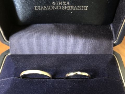 【銀座ダイヤモンドシライシの口コミ】 シンプルかつ長年つけていても劣化のしにくいPT2.0(プラチナ)で、それぞれ…