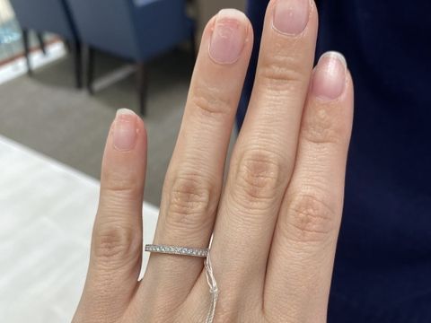 【TASAKI(タサキ)の口コミ】 ハーフエタニティです！輝きが綺麗です！TASAKIでは、サクラゴールドとい…