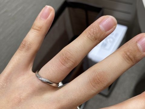 【アイプリモ(I-PRIMO)の口コミ】 ダイヤにこだわっており、綺麗なカットだった。
男性の方にはつや消し加工…