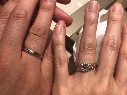 【BRIDGE(ブリッジ)の口コミ】 彼からもらった婚約指輪に合うデザインで、オリジナリティのあるところが…