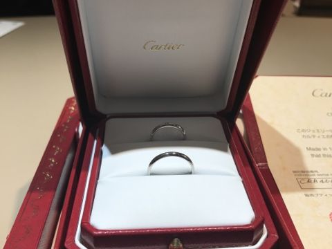 【カルティエ(Cartier)の口コミ】 憧れのブランドだったので、結婚指輪はカルティエと決めていました。太か…