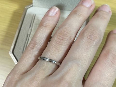【TRECENTI(トレセンテ)の口コミ】 もともとセットになっていた指輪ではなく、お互いがいいと思ったものをそ…