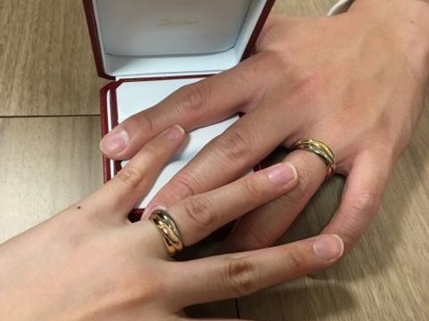 【カルティエ(Cartier)の口コミ】 飽きのこないデザインで何十年後も着けていられそうです。
リングの太さは…