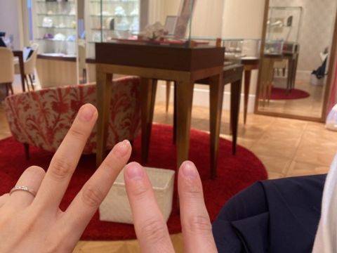 【TRECENTI(トレセンテ)の口コミ】 似合う形の指輪を提案していただき、ストレートラインのものでいくつか見…