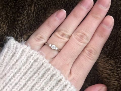 【TRECENTI(トレセンテ)の口コミ】 大きすぎず小さすぎず、普段使いや結婚指輪と重ね付けできるものを探して…