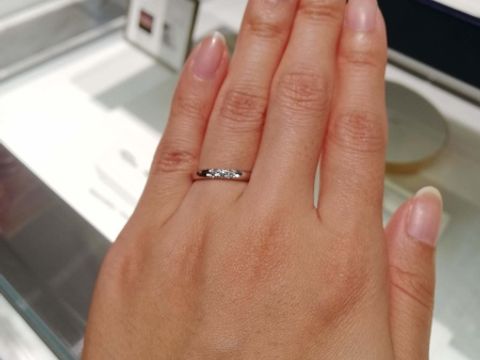 【MIKIMOTO(ミキモト)の口コミ】 私の指は細くて、いかにゴツくならないでちょうどいい塩梅の太さのマリッ…