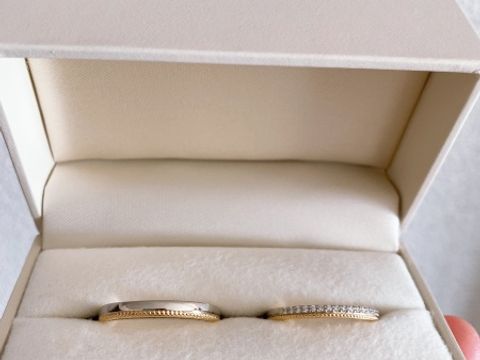 【RosettE(ロゼット)の口コミ】 あまり人と被らないデザインが良くて色々と探していました。ミル打ちがと…