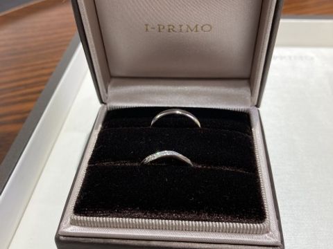 【アイプリモ(I-PRIMO)の口コミ】 シンプルな物を選ぼうと思っていましたが、付けてみるとダイヤモンドがつ…