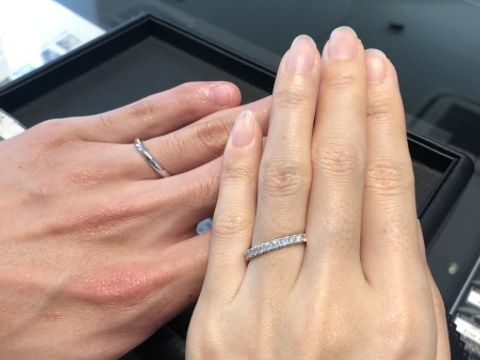 【エクセルコダイヤモンド(EXELCO DIAMOND)の口コミ】 もともとハーフエタニティのものが欲しいと思っており、ダイヤモンドの輝…