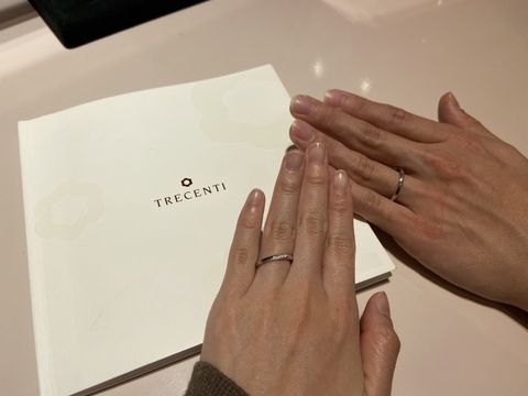 【TRECENTI(トレセンテ)の口コミ】 他のブランドもいろいろ回ったのですが、一番指輪の内側の触り心地・つけ…