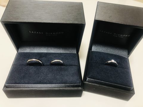 【ラザール ダイヤモンド(LAZARE DIAMOND)の口コミ】 婚約指輪もラザールダイヤモンドさんでしたので、結婚指輪もこちらでと決…